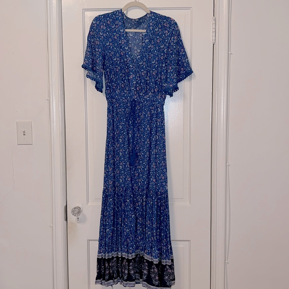 BOHO PAISLEY MAXI DRESS in GOOD CONDITION